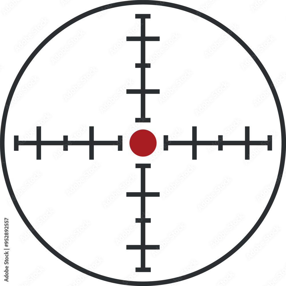 Shooting aim. Sniper crosshair target line icon Shooting aim. Sniper crosshair target line icon