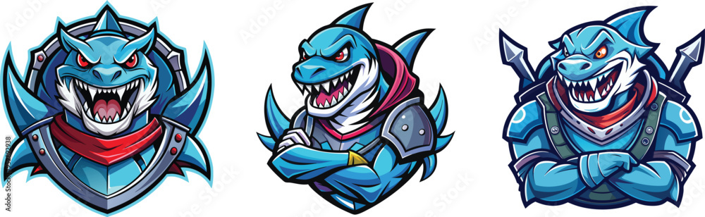 shark mascot logo design, gaming logo, vector art shark mascot logo design, gaming logo, vector art