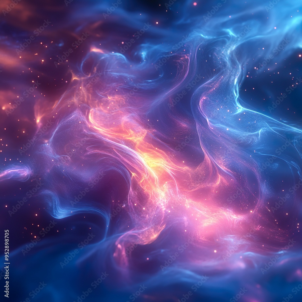 Ethereal nebula with luminous light and mystical cloud wave patterns background Ethereal nebula with luminous light and mystical cloud wave patterns background