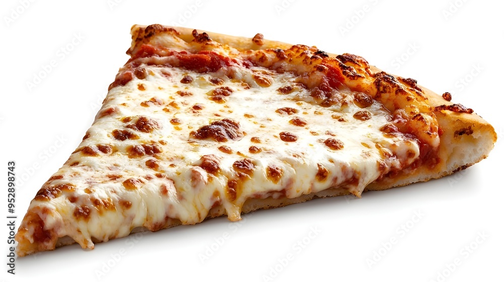 A slice of pizza, with a crispy crust, melted cheese, and a few toppings, shown against a white background. The pizza slice is depicted in a straightforward and appetizing manner. A slice of pizza, with a crispy crust, melted cheese, and a few toppings, shown against a white background. The pizza slice is depicted in a straightforward and appetizing manner.