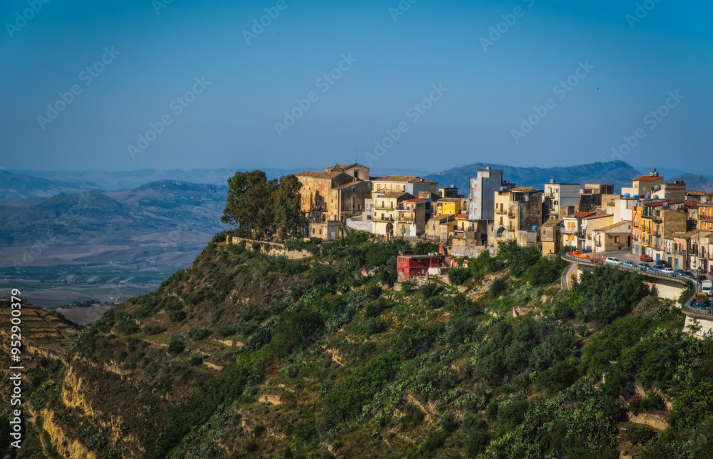 Homes on the slopes of Etna - Centuripe, Enna. June 2023 Homes on the slopes of Etna - Centuripe, Enna. June 2023
