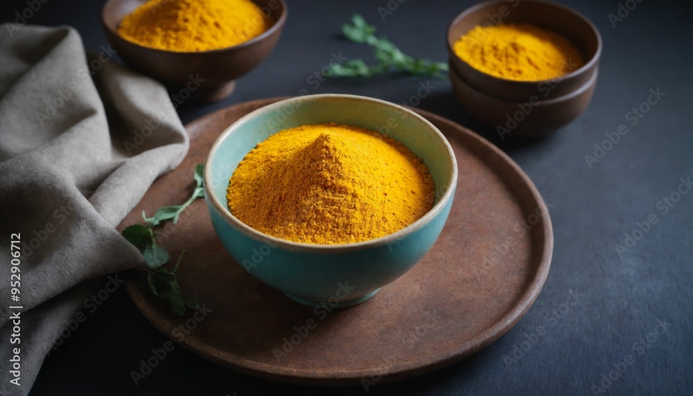 Turmeric in a bowl, healthy eating Turmeric in a bowl, healthy eating