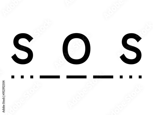 SOSモールス信号イメージB：黒