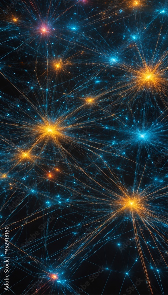 Fototapeta premium abstract pattern of colorful dots on black background