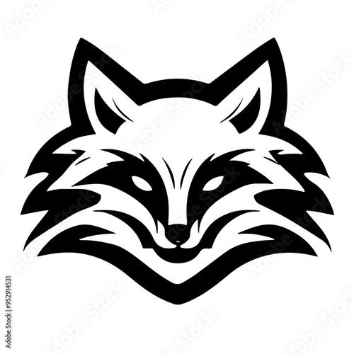 Black and White Racoon SVG