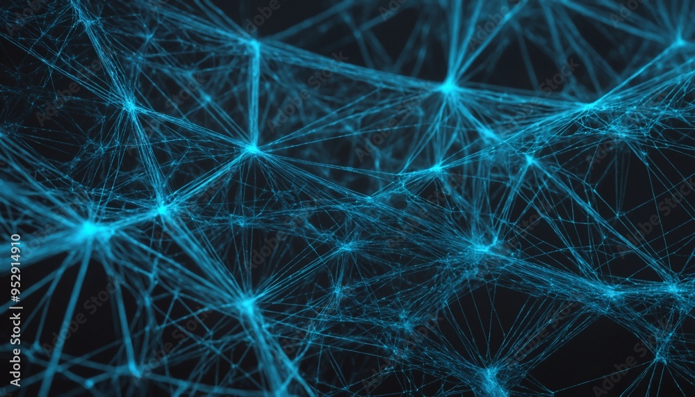 Blue abstract network pattern