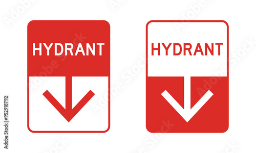 Vector Hydrant Signs Design Illustration
