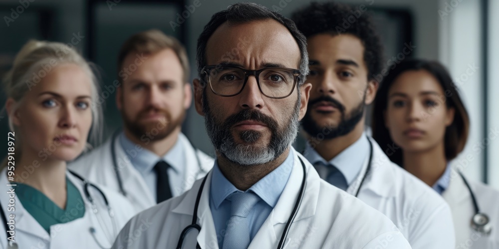 Professional Medical Team in Hospital Conference Room Professional Medical Team in Hospital Conference Room