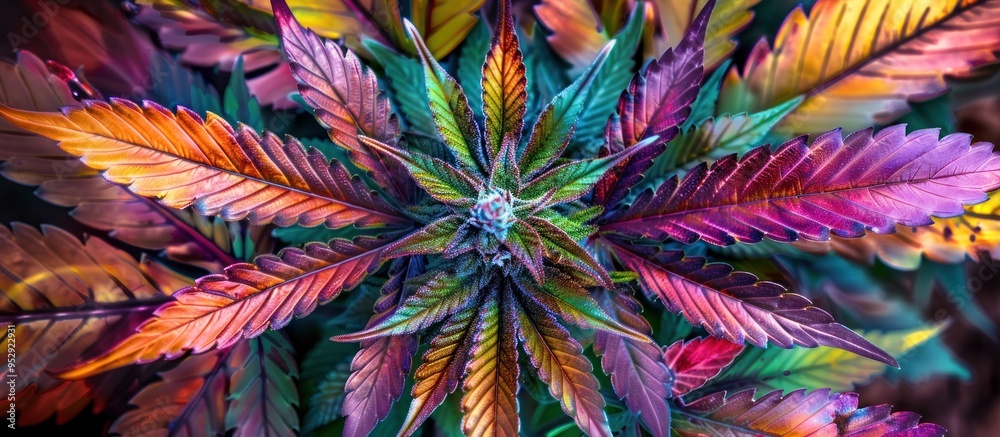 Colorful Cannabis Plant Colorful Cannabis Plant