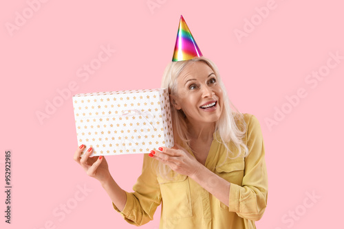 Mature woman with birthday ...