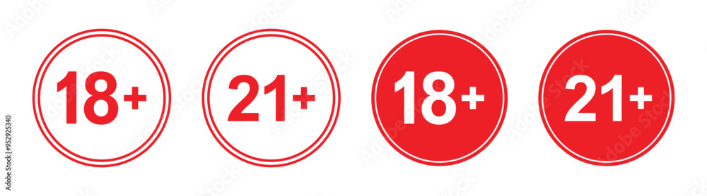 Vector Age Restriction Symbol Sign Vector Age Restriction Symbol Sign