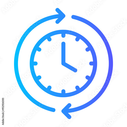 working time gradient icon