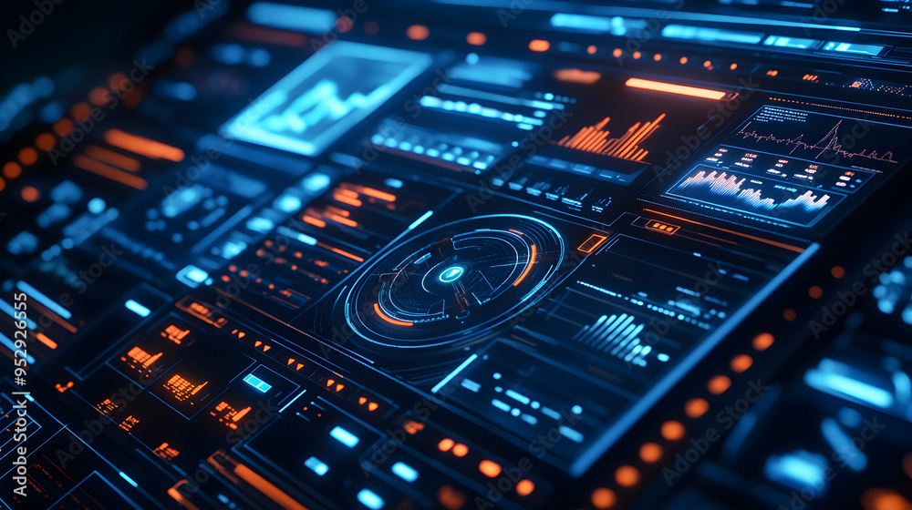 Interactive Control Panel Futuristic Design with Detailed Map Display Interactive Control Panel Futuristic Design with Detailed Map Display