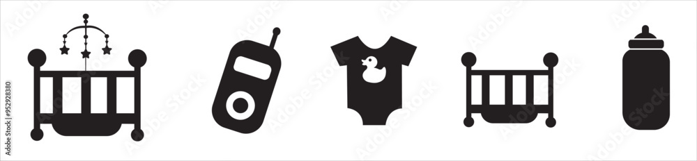 Baby related icon set. Icon set for baby infant concept vector illustration Baby related icon set. Icon set for baby infant concept vector illustration