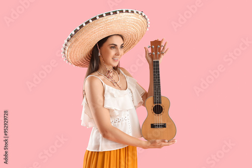 Beautiful woman in sombrero...