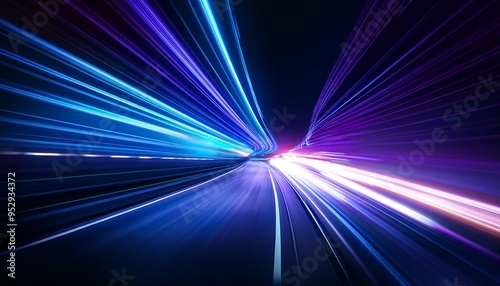 blue light trail purple motion blur effect light exposure