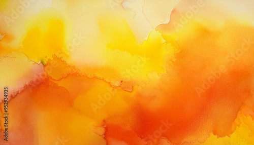 abstract illustration orange and yellow mix color warm tone watercolour cool background textures design