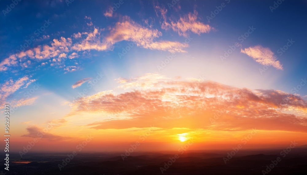 Fototapeta premium sunrise summer sky panorama