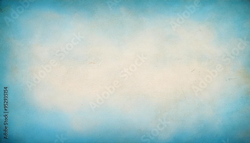 blue background with soft marbled texture grunge on borders old vintage distressed light beige paper illustration