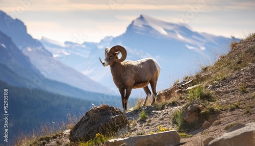 bighorn sheep in mountains