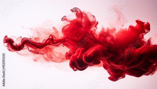 abstract art with red smoke