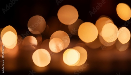 bokeh effects on a dark background highlighting the aesthetic appeal of soft focus lighting and its use in creating visually captivating designs