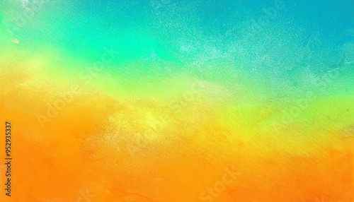 bright colorful vibrant summer tropical colors painted background light gradient iridescent grunge painting texture abstract banner header design in blue green orange textured illustration backdrop