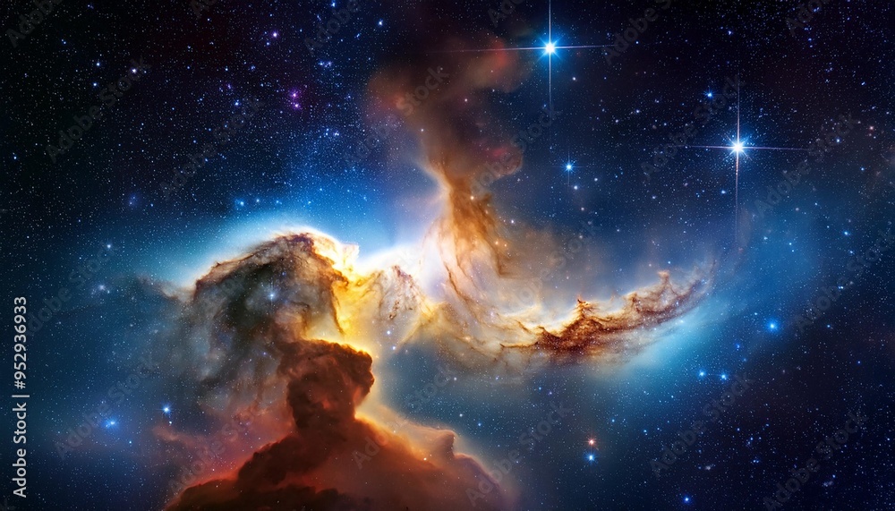 Fototapeta premium space nebula and galaxy