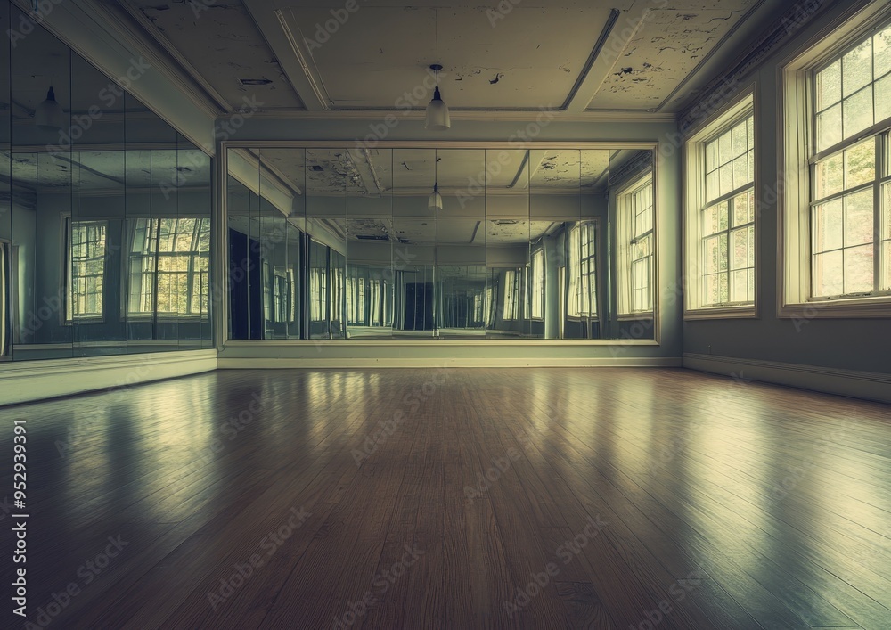 Spacious Dance Studio with Large Mirrors and Natural Light