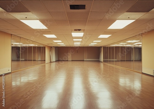 Spacious Dance Studio with Large Mirrors and Natural Light