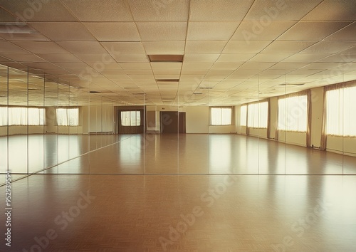 Spacious Dance Studio with Large Mirrors and Natural Light