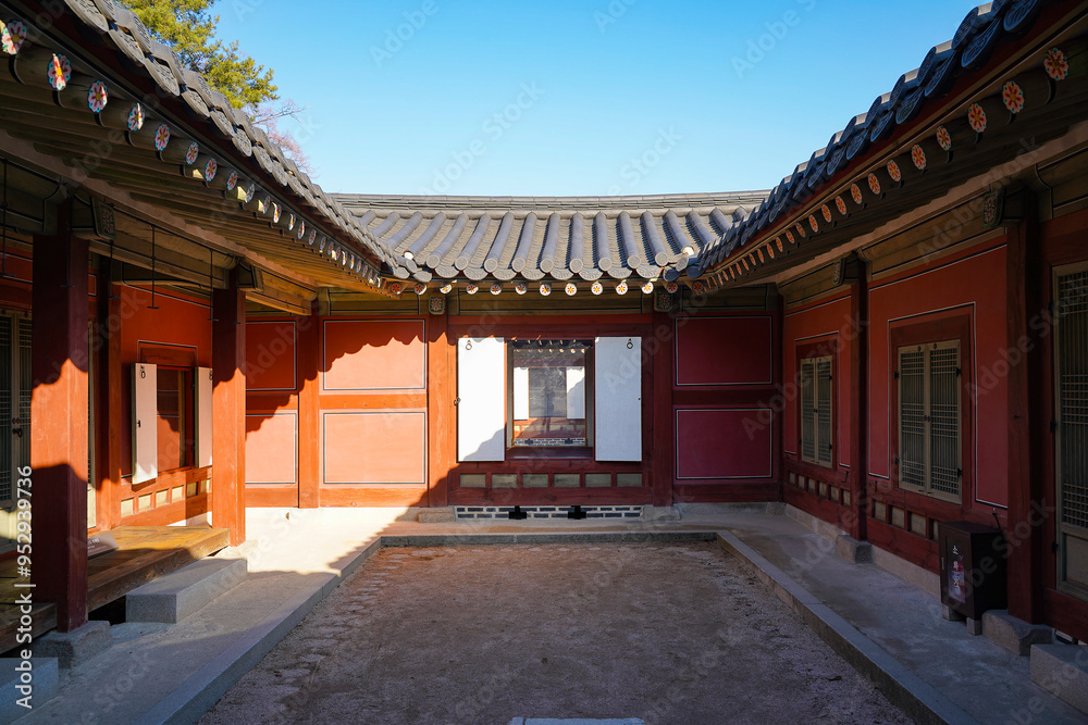 A building in Changgyeonggung Palace, Seoul, South Korea. A building in Changgyeonggung Palace, Seoul, South Korea.