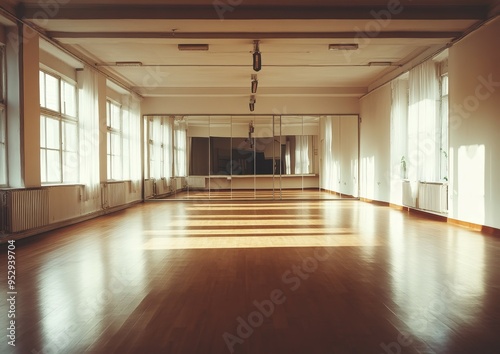 Spacious Dance Studio with Large Mirrors and Natural Light