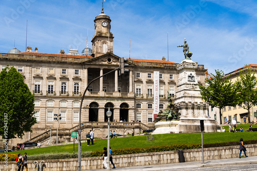 Stock Exchange Palace (Palácio da Bolsa), Porto Commercial Association. At the Infante Dom Henrique Square, in the historic centre of Porto, Portugal. Porto, Portugal, May 9 2024