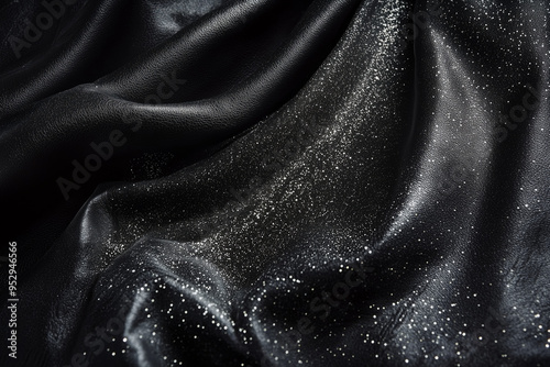 Mystique in Detail: Faint Shadings of Pearl Powder on Dark Leather