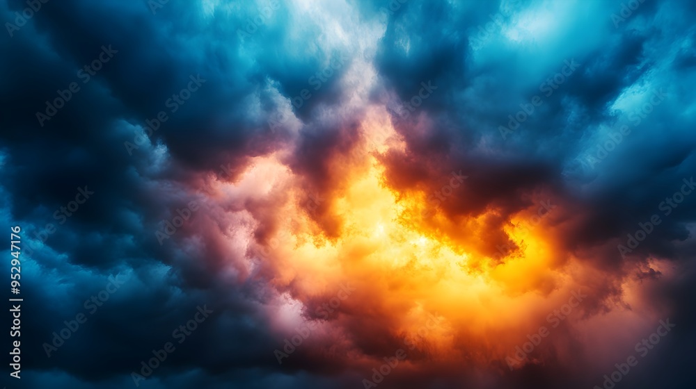 Dramatic Stormy Weather with Heavy Clouds and Atmospheric Turbulence Dramatic Stormy Weather with Heavy Clouds and Atmospheric Turbulence