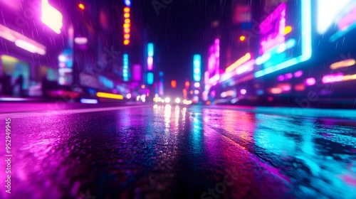 Wallpaper Mural Neon Lit Futuristic Cityscape Bustling with Energy and Modern Ambiance Torontodigital.ca