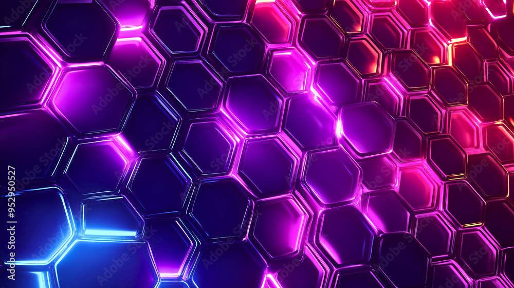 Honeycomb pattern in neon, featuring geometric hexagon that creates a futuristic digital wallpaper, perfect for a modern backdrop with a glowing grid web effect Honeycomb pattern in neon, featuring geometric hexagon that creates a futuristic digital wallpaper, perfect for a modern backdrop with a glowing grid web effect