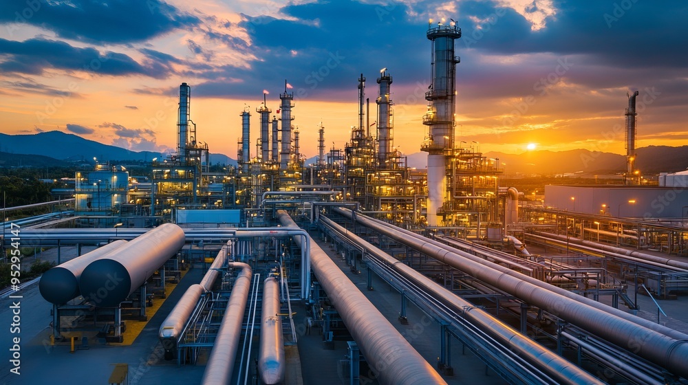 Industry pipeline transport petrochemical, gas and oil processing, furnace factory line, rack of heat chemical manufacturing, equipment steel pipes plant Industry pipeline transport petrochemical, gas and oil processing, furnace factory line, rack of heat chemical manufacturing, equipment steel pipes plant
