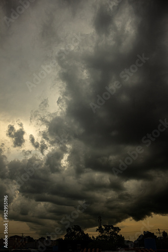 beautiful sky and clouds before the storm