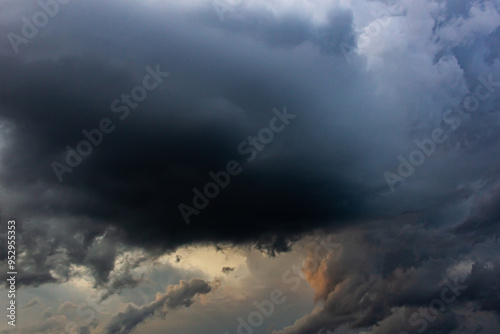 beautiful sky and clouds before the storm