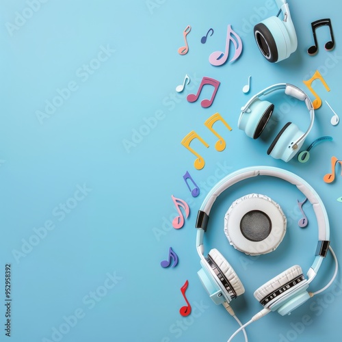 international music day background concept with copy space