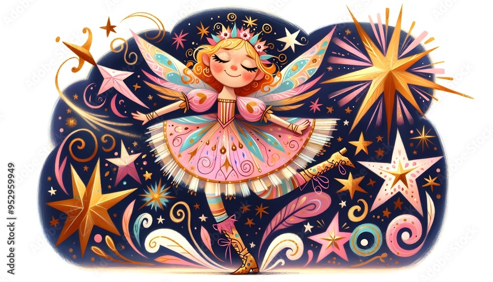 Fototapeta premium Hadas Encantadas: Estrellas y Magia