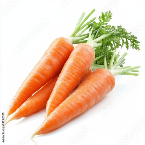 close up of carrot isolated on white background