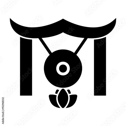 balinese gong Solid icon