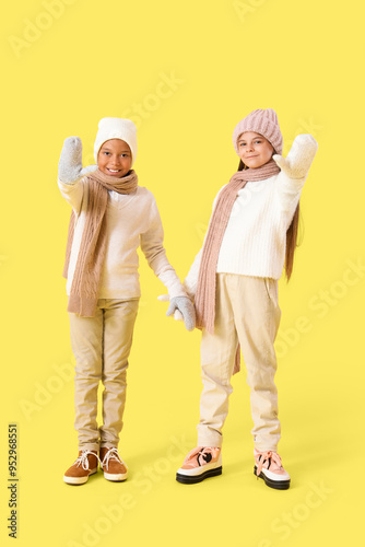 Cute little happy children ...