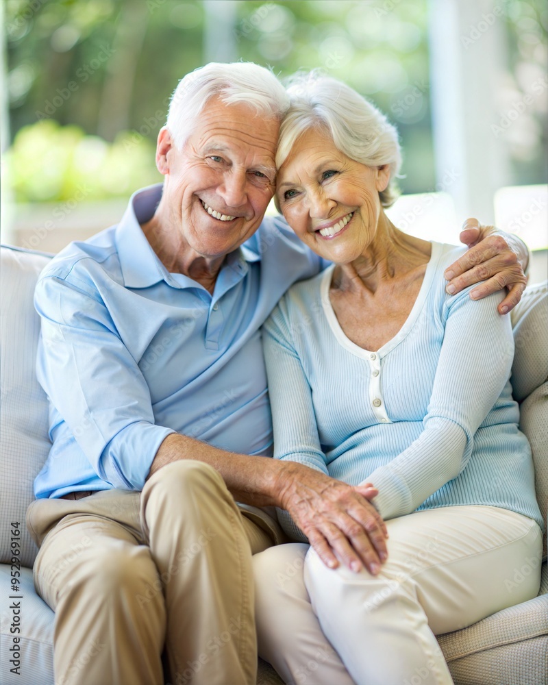 happy senior couple in the garden at home happy senior couple in the garden at home