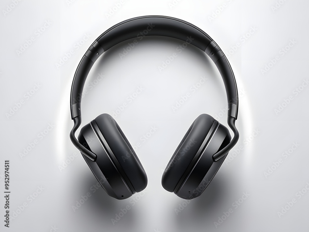 high quality black color headphones isolated on white background high quality black color headphones isolated on white background
