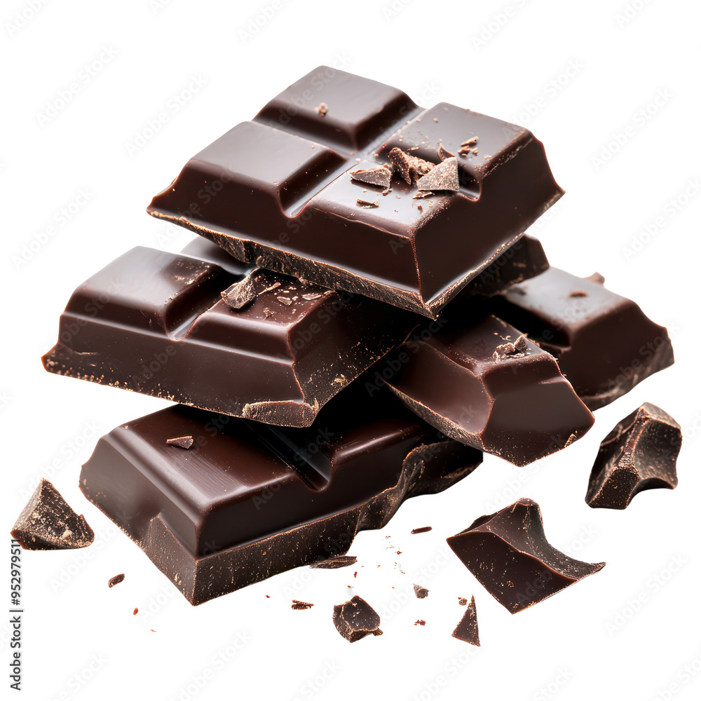Chocolate object isolated on transparent png. Chocolate object isolated on transparent png.