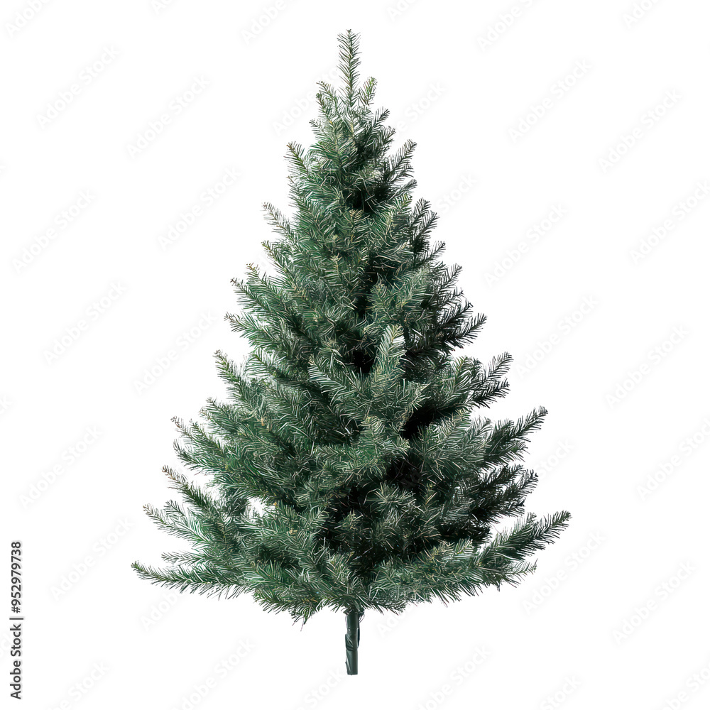 Fototapeta premium Christmas tree object isolated on transparent png.
